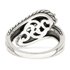 Sterling Silver Antiqued w/14k 5-stone Mother's Ring