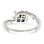 Sterling Silver Antiqued w/14k 2-stone Mother's Ring