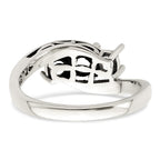 Sterling Silver Antiqued w/14k 3-stone Mother's Ring