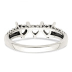 Sterling Silver Antiqued w/14k 3-stone Mother's Ring
