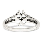 Sterling Silver Antiqued w/14k 4-stone Mother's Ring