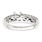 Sterling Silver Antiqued w/14k 2-stone Mother's Ring