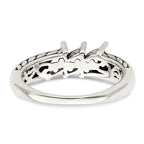 Sterling Silver Antiqued w/14k 3-stone Mother's Ring