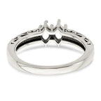 Sterling Silver Antiqued w/14k 2-stone w/Diamond Mother's Ring