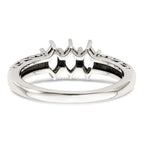Sterling Silver Antiqued w/14k 3-stone w/Diamond Mother's Ring