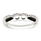 Sterling Silver Antiqued w/14k 2-stone w/Diamond Mother's Ring