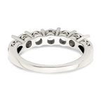 Sterling Silver Antiqued w/14k 5-stone w/Diamond Mother's Ring