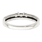 Sterling Silver Antiqued w/14k 3-stone w/Diamond Mother's Ring