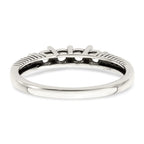 Sterling Silver Antiqued w/14k 4-stone w/Diamond Mother's Ring