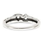 Sterling Silver Antiqued w/14k 2-stone Mother's Ring