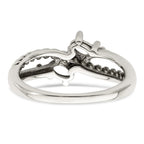 Sterling Silver Antiqued w/14k 2-stone Mother's Ring