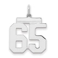 Sterling/Silver Rhodium-plated Polished Number 65 Charm