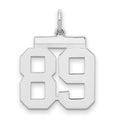 Sterling/Silver Rhodium-plated Polished Number 89 Charm