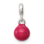Sterling Silver Hot Pink Enamel Bead Enhancers