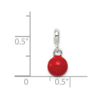 Sterling Silver Red Enameled Bead Enhancer