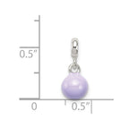 Sterling Silver Lilac Enamel Bead Enhancer