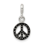 Sterling Silver Enameled Peace Symbol Enhancer