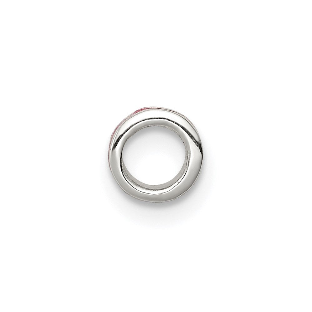 Sterling Silver Red Enameled Spacer Enhancer
