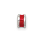 Sterling Silver Red Enameled Spacer Enhancer