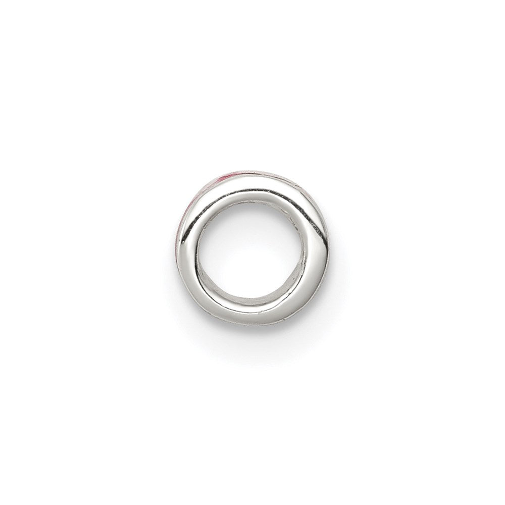 Sterling Silver Hot Pink Enameled Spacer Enhancer