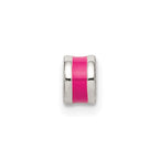 Sterling Silver Hot Pink Enameled Spacer Enhancer