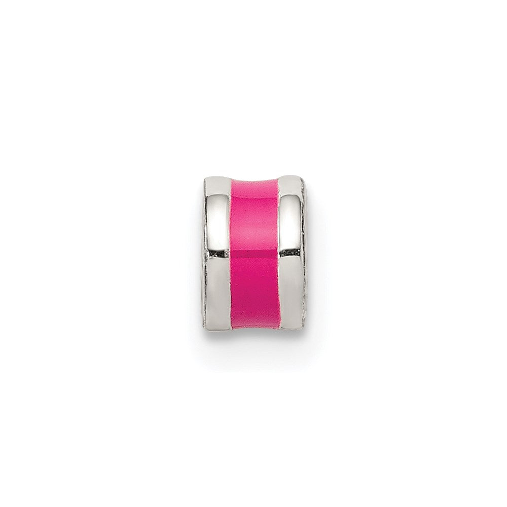 Sterling Silver Hot Pink Enameled Spacer Enhancer