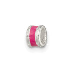 Sterling Silver Hot Pink Enameled Spacer Enhancer