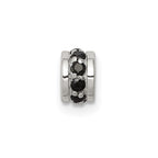 Sterling Silver Black CZ Spacer Enhancer