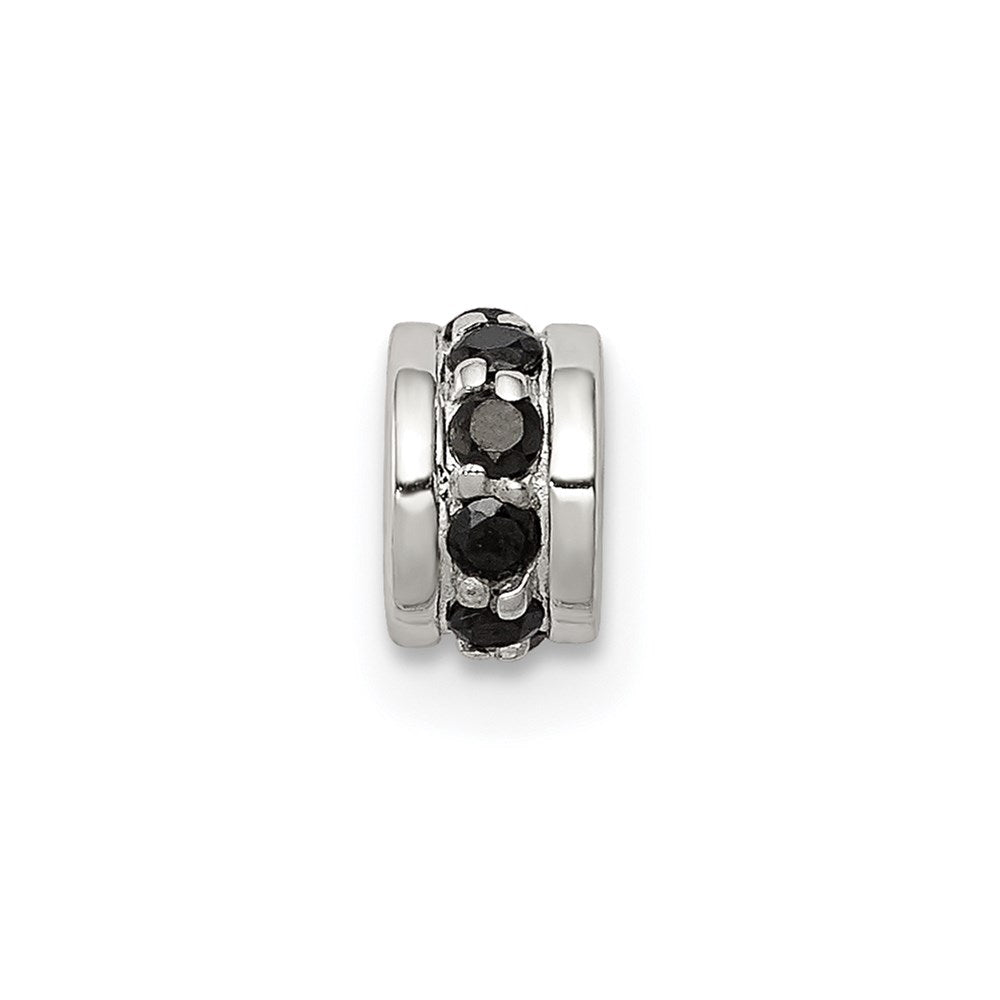 Sterling Silver Black CZ Spacer Enhancer
