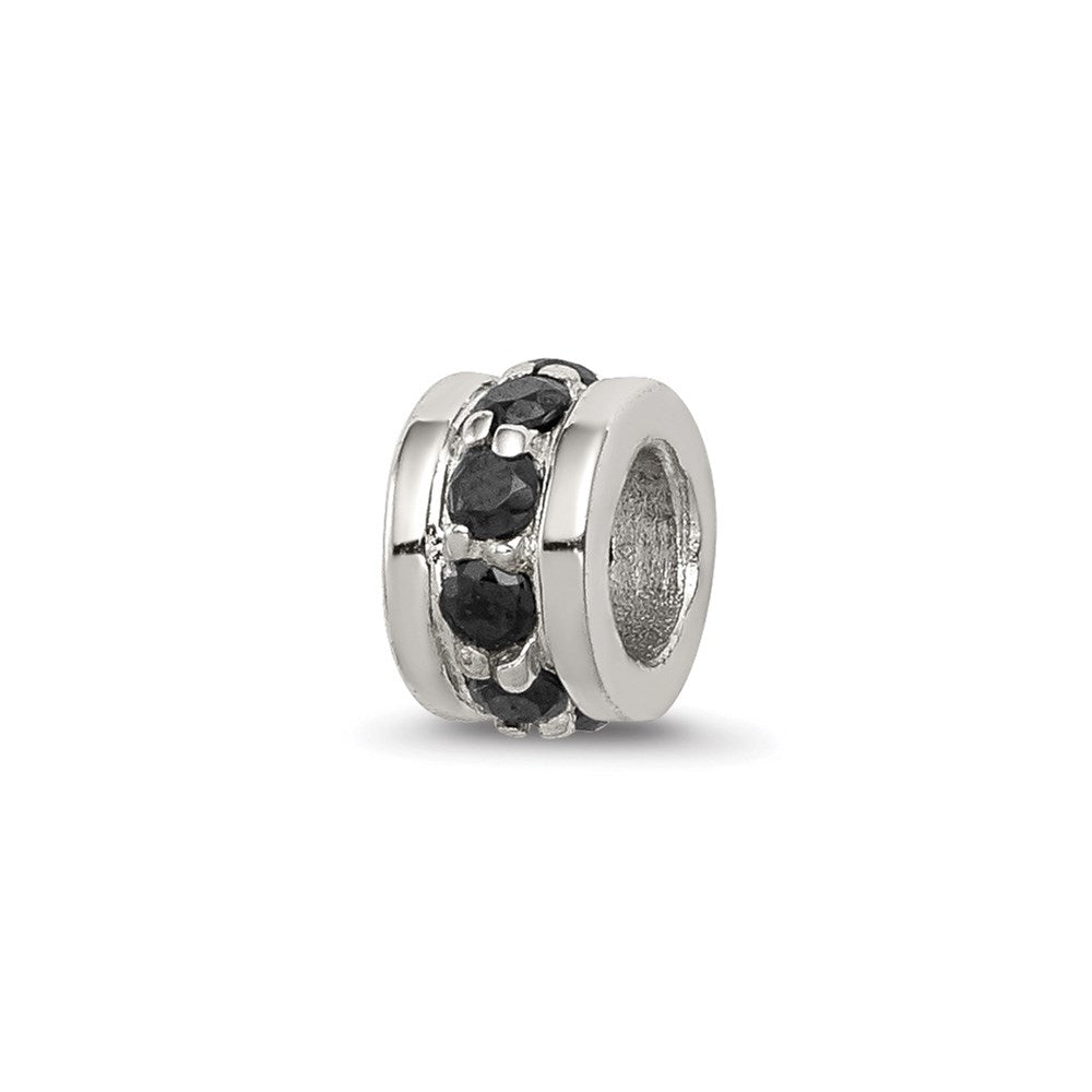 Sterling Silver Black CZ Spacer Enhancer