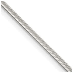 Sterling Silver 1.65mm Octagonal Snake Chain