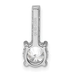 Sterling Silver Rhodium-plated CZ Pendant