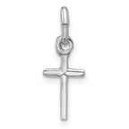 Sterling Silver Rhodium-plated Cross Charm