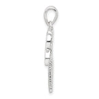 Sterling Silver w/ Stellux Crystal Dragonfly Pendant