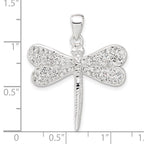 Sterling Silver w/ Stellux Crystal Dragonfly Pendant