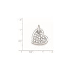 Sterling Silver CZ Heart Pendant