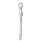 Sterling Silver Multicolor CZ Key Pendant