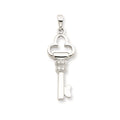 Sterling Silver CZ Key Pendant