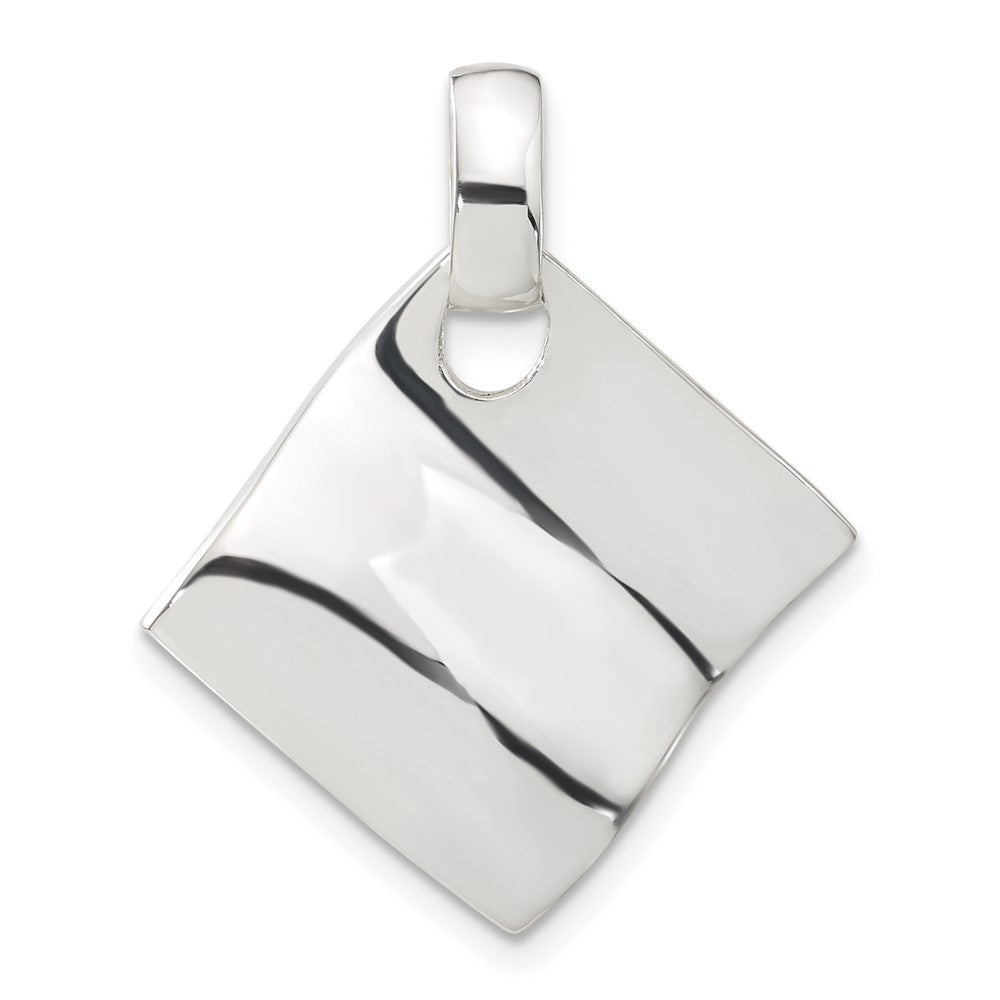 Sterling Silver Polished Fancy Wavy Pendant