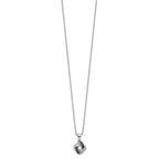 White Night Sterling Silver Rhodium-plated Black and White Diamond 18 Inch Necklace with 2 Inch Extender