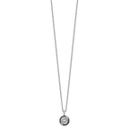 White Night Sterling Silver Rhodium-plated Black and White Diamond 18 Inch Necklace with 2 Inch Extender