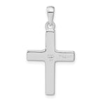 Sterling Silver Stellux Crystal and White Cross Pendant