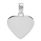 Sterling Silver Rhodium-plated & Ferido Stellux Crystal Heart Pendant