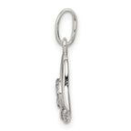 Sterling Silver CZ Heart Pendant