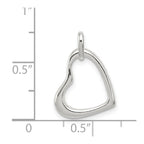 Sterling Silver Polished Open Heart Pendant