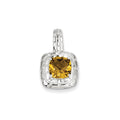 Sterling Silver Whiskey Quartz Pendant