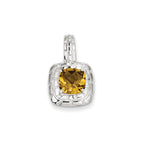 Sterling Silver Whiskey Quartz Pendant