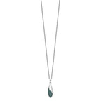 White Night Sterling Silver Rhodium-plated Blue Diamond 18 inch Necklace with 2 Inch Extender