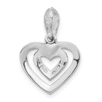 Sterling Silver Polished & Antiqued Marcasite Heart Pendant