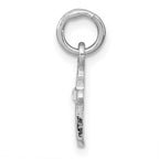 Sterling Silver RH-pltd Child's Apr Clear Preciosca Crystal Cross Pendant